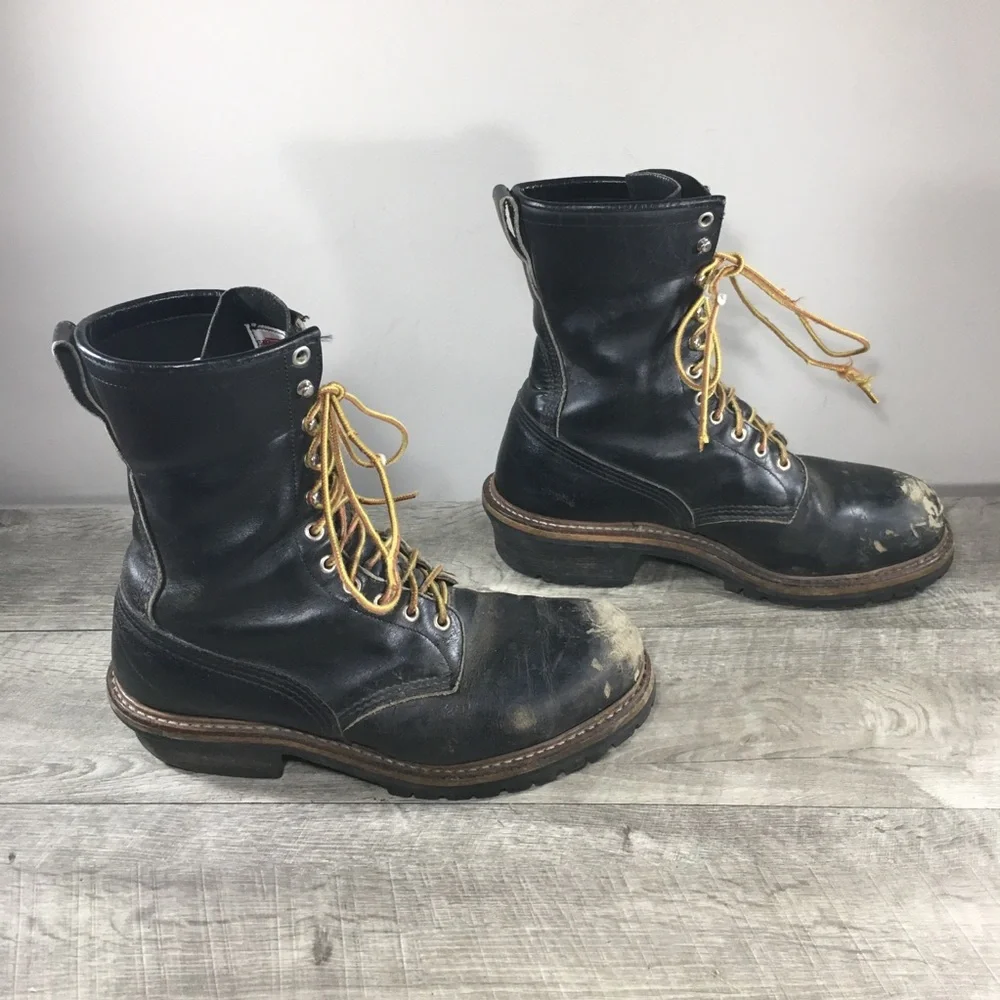 Mens Red Wing Shoes 2218 Logger Steel Toe Leather Work LoggerMax Boots Size 9.5